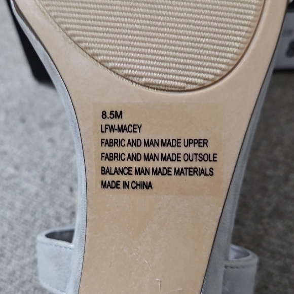 London Fog "Macey" wedge dress sandals.Silver - Picture 7 of 8